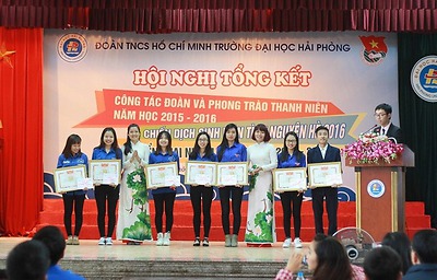 Đoàn Trường Đại học Hải Phòng tổ chức Hội nghị Tổng kết công tác Đoàn và phong trào thanh niên năm học 2015-2016; Chiến dịch SVTN Hè 2016; Triển khai nhiệm vụ năm học 2016-2017